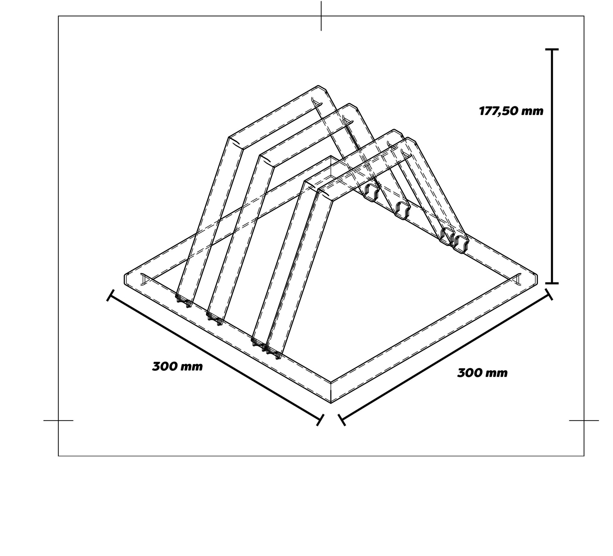 Poly Holder Triple Satin Finish